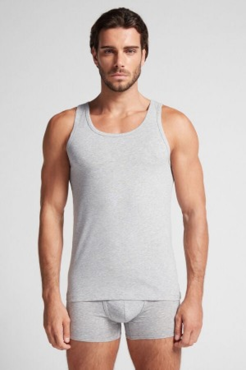 Intimissimi Crew Neck Tank Top Grijs | YNLGT20717